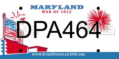 DPA464 Maryland License Plate