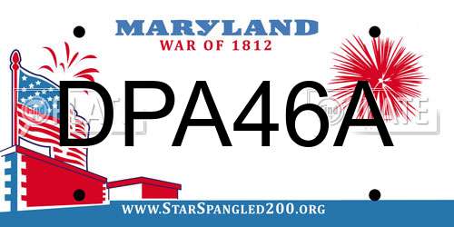 DPA46A Maryland License Plate
