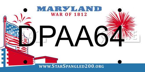 DPAA64 Maryland License Plate