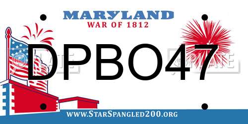 DPBO47 Maryland License Plate