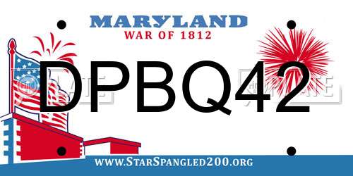 DPBQ42 Maryland License Plate