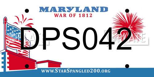 DPS042 Maryland License Plate