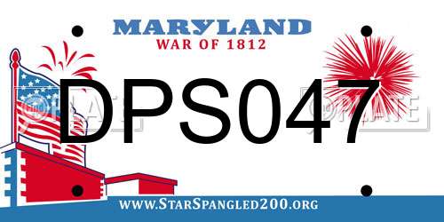 DPS047 Maryland License Plate