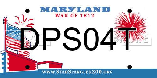 DPS04T Maryland License Plate