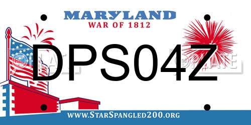 DPS04Z Maryland License Plate