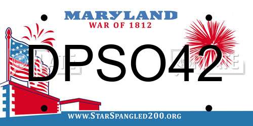 DPSO42 Maryland License Plate