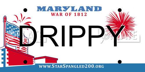 DRIPPY Maryland License Plate