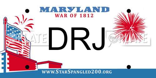 DRJ Maryland License Plate