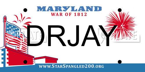 DRJAY Maryland License Plate
