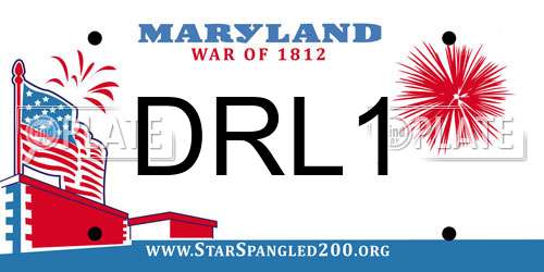 DRL1 Maryland License Plate