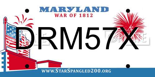 DRM57X Maryland License Plate
