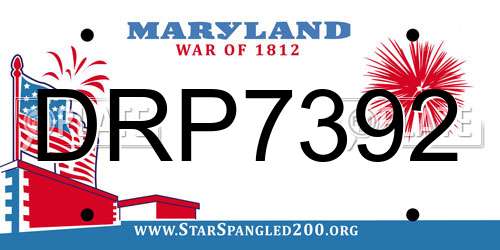 DRP7392 Maryland License Plate