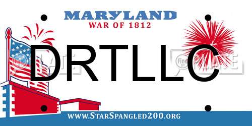DRTLLC Maryland License Plate