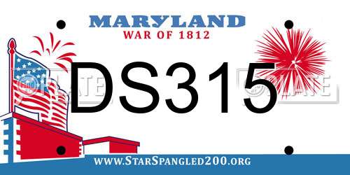 DS315 Maryland License Plate