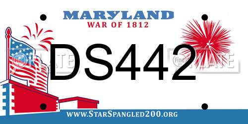 DS442 Maryland License Plate