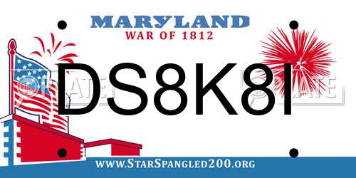 DS8K8I Maryland License Plate