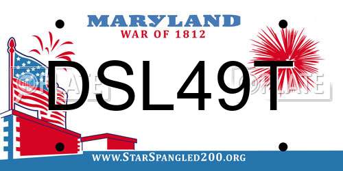 DSL49T Maryland License Plate
