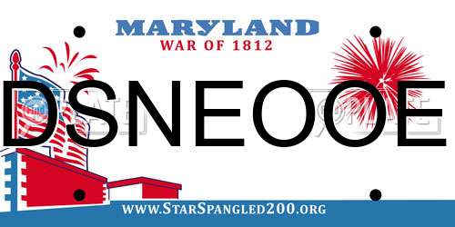 DSNEOOE Maryland License Plate