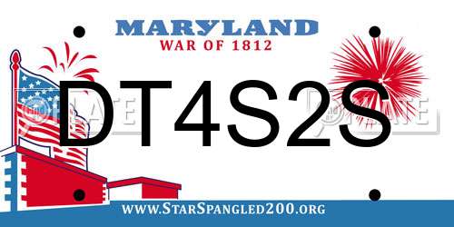 DT4S2S Maryland License Plate