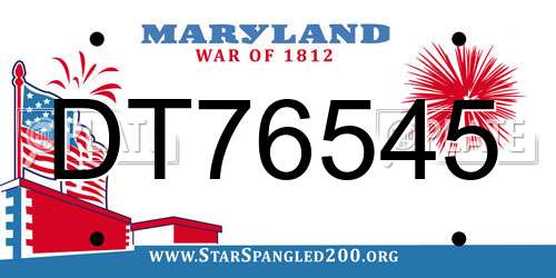 DT76545 Maryland License Plate