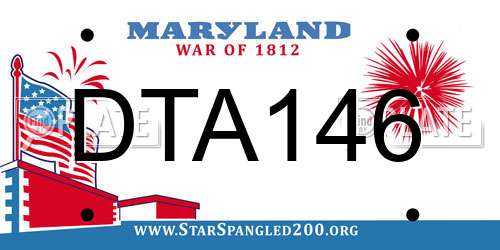 DTA146 Maryland License Plate