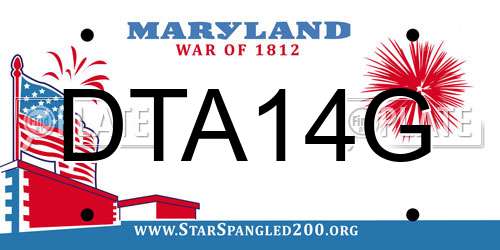 DTA14G Maryland License Plate