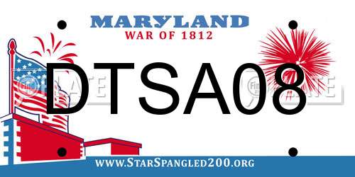 DTSA08 Maryland License Plate