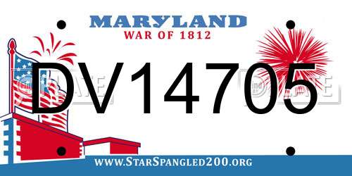 DV14705 Maryland License Plate