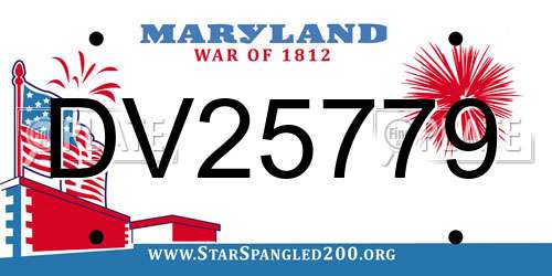 DV25779 Maryland License Plate