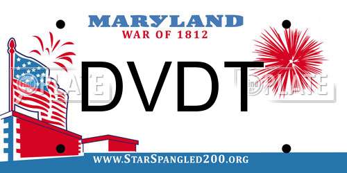 DVDT Maryland License Plate