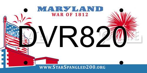 DVR820 Maryland License Plate