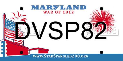 DVSP82 Maryland License Plate