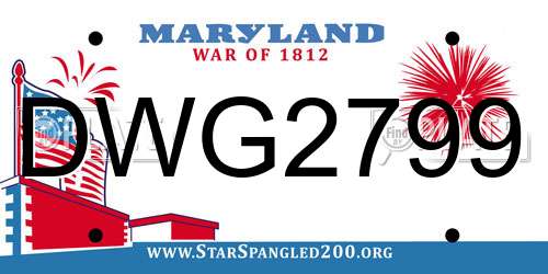DWG2799 Maryland License Plate