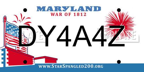 DY4A4Z Maryland License Plate