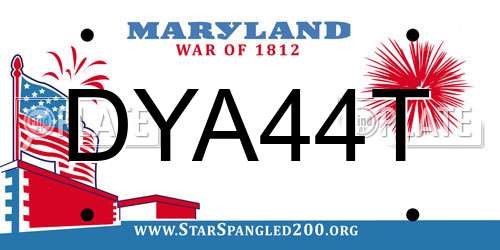 DYA44T Maryland License Plate