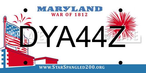 DYA44Z Maryland License Plate