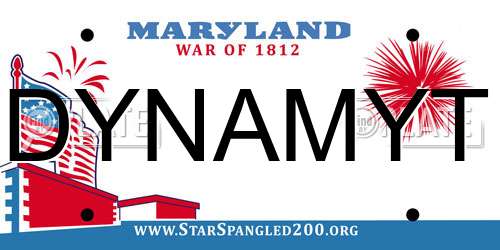 DYNAMYT Maryland License Plate