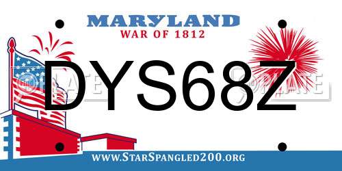 DYS68Z Maryland License Plate