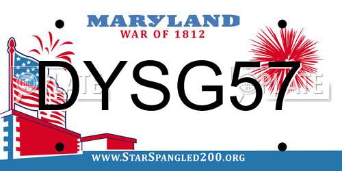DYSG57 Maryland License Plate
