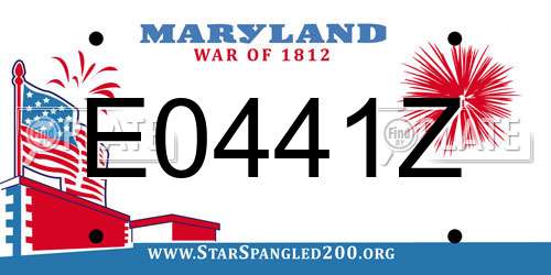 E0441Z Maryland License Plate