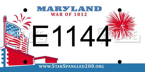 E1144 Maryland License Plate