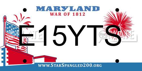 E15YTS Maryland License Plate