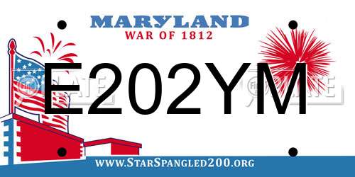 E202YM Maryland License Plate