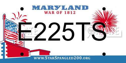 E225TS Maryland License Plate