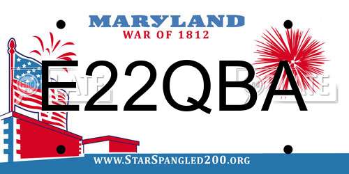 E22QBA Maryland License Plate