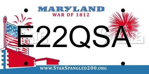 E22QSA Maryland License Plate