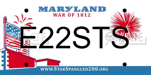 E22STS Maryland License Plate