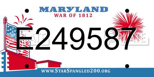 E249587 Maryland License Plate