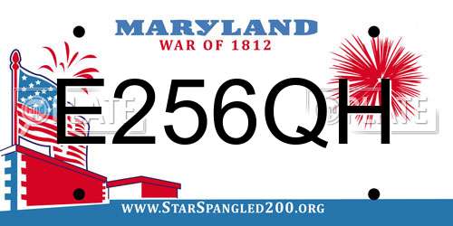 E256QH Maryland License Plate