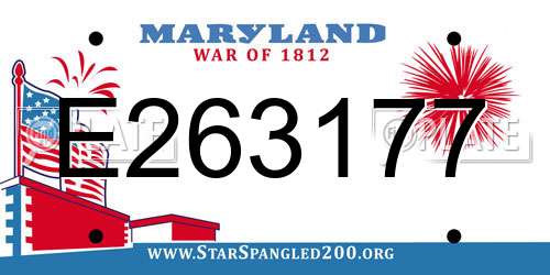 E263177 Maryland License Plate